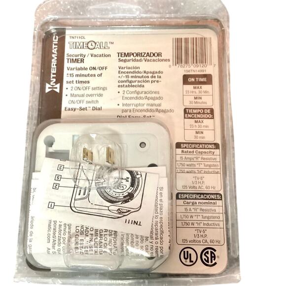 Intermatic Time-All Security Timer Indoor Only 24 Hour Automatic TN711CL - Picture 3 of 4